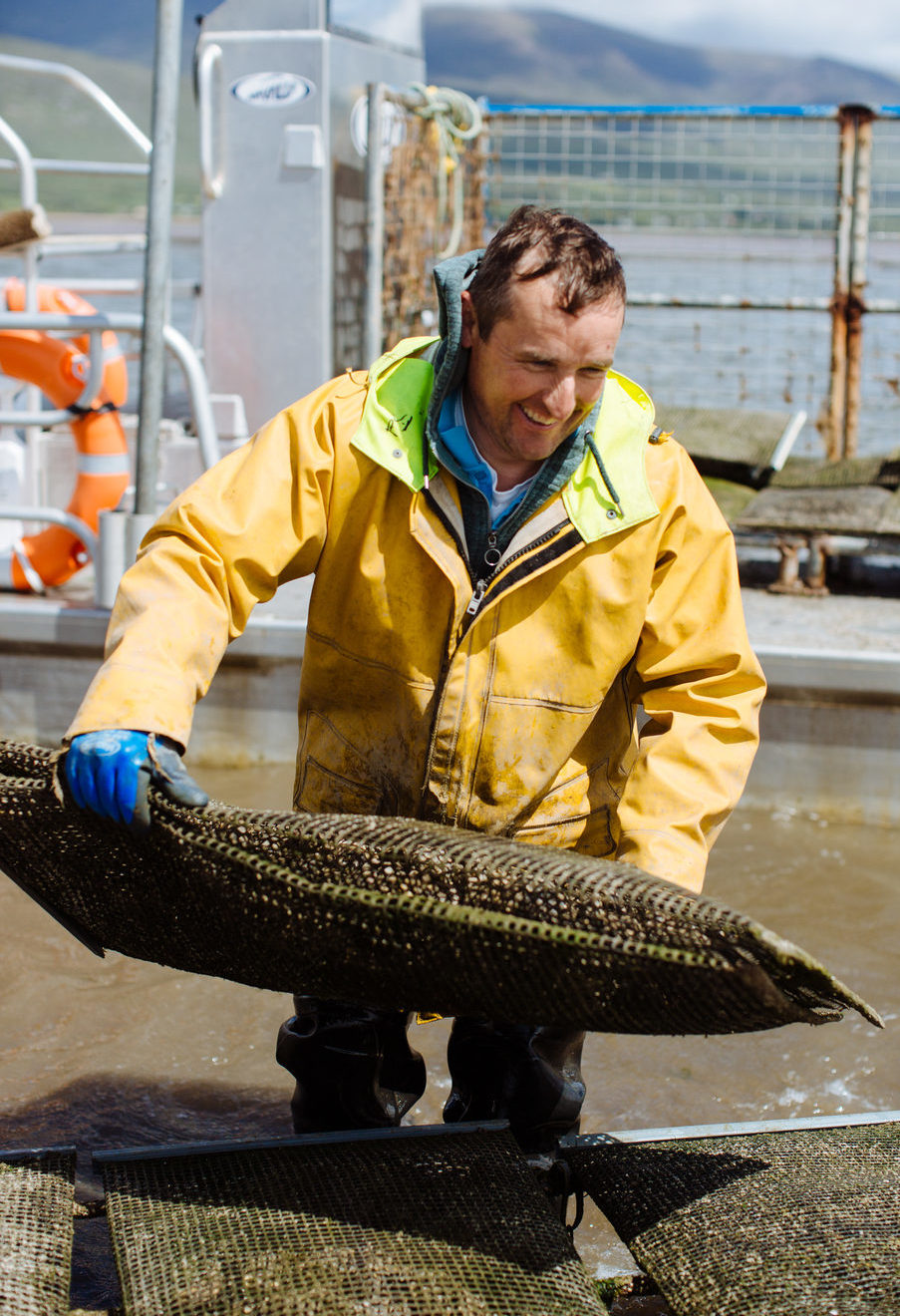 Owner Patrick O'Sullivan of Cromane Bay Shellfish @edschofieldphoto